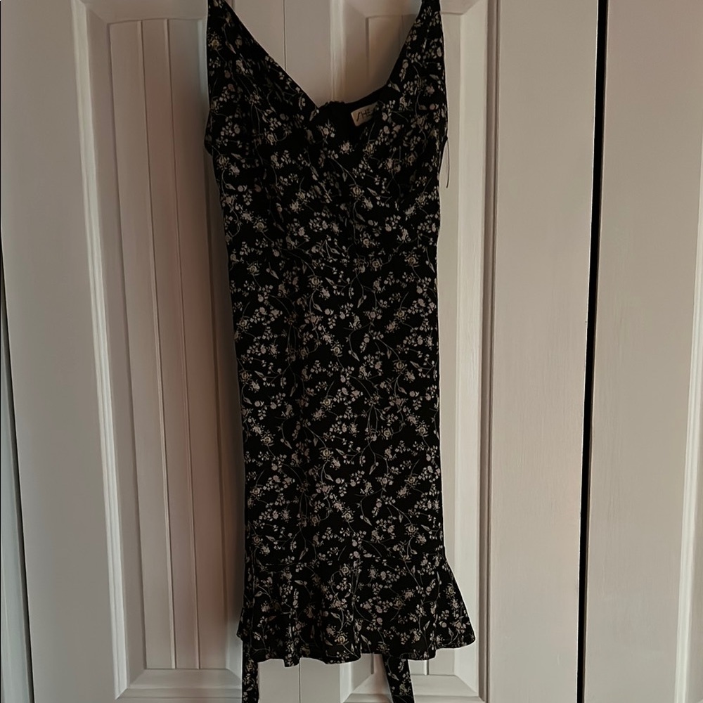 Floral Black Dress